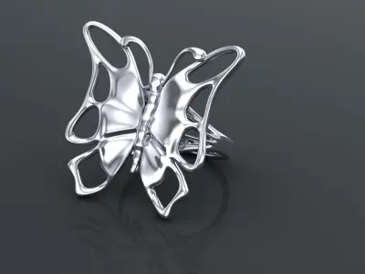 Butterfly ring 3D print model purchase