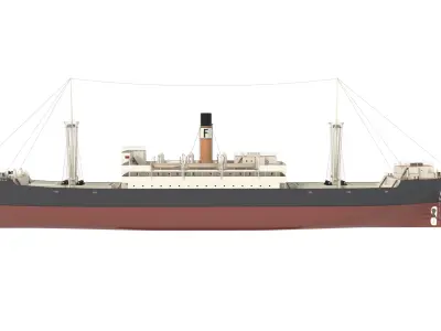 Steam Ship 3D model