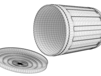 Trash can 01 3D model