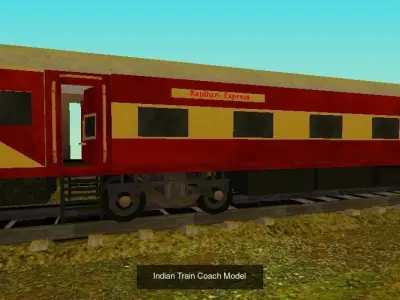 Indian Train Coaches 3D Model Pack