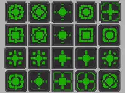 Square Light Pack Free 3D model
