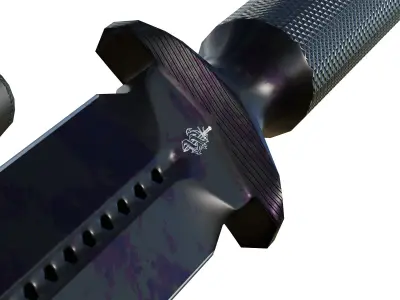 Kunai Blade PBR Low-poly 3D model