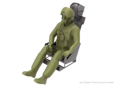 Jet Fighter Pilot 3D print model