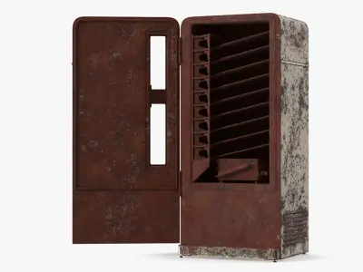 Rusty Coca-Cola Vending Machine Cavalier 72 Distressed 3D model