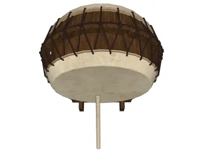 korean drum 02 3D model