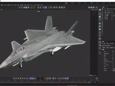 J-20S Mighty Dragon Dual Seat China Low-poly 3D model