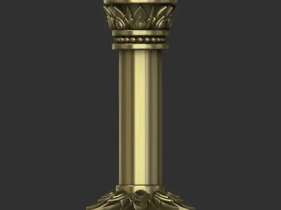 Thai style candle holder 3D print model