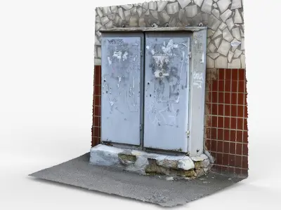 Photorealistic 3D scan of Electrical Box Electrical cabinet  Low-poly 3D model