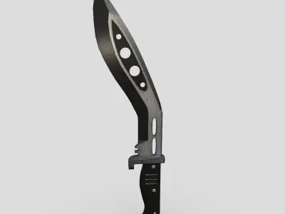 Modern Kukuri Knife FBX - 2048px Low-poly 3D model