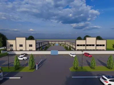 industrial building 3D model