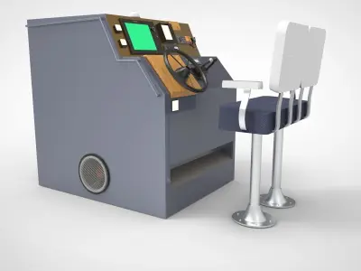 Boat seat pilot 3D model