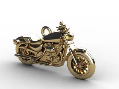 motorbike pendant 3D print model buy