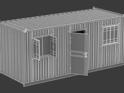 Office Container 20ft 3D model