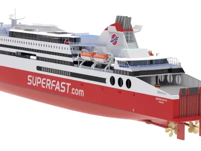 Ship Superfast XI - Superfast Ferries 3D model