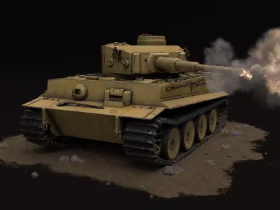 Tiger I - Panzerkampfwagen VI - WW2 Tank 3D model  - Textured 3D model