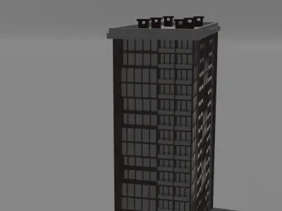 residential building Free low-poly 3D model