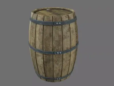 medieval Barrel Low-poly 3D model purchase