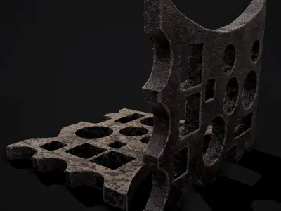 Medieval Blacksmith Swage Block Free low-poly 3D model