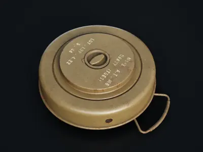 WW2 M6 Mine Low-poly 3D model