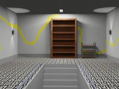 Warehouse loft interior 3D model