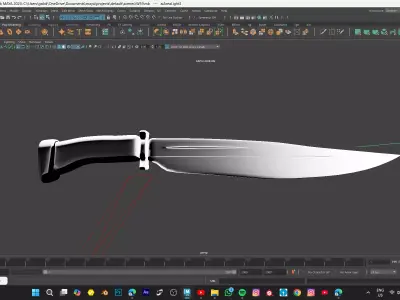 KNIFE MODEL Low-poly 3D model purchase