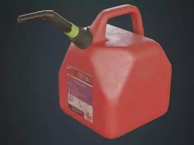Fuel Can 5B Low-poly 3D model