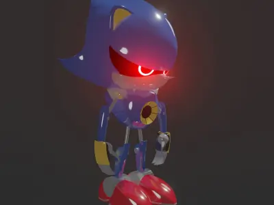Metal Sonic-sonic menia style Free 3D model