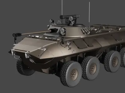 BTR-90 TANK 3d Model 3D model