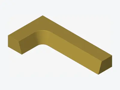 Seating - Contemporary - Three - Corner - Backrest - Left Low-poly 3D model