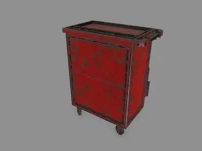 Cupboard metal cabinet with drawers Low-poly 3D model buy