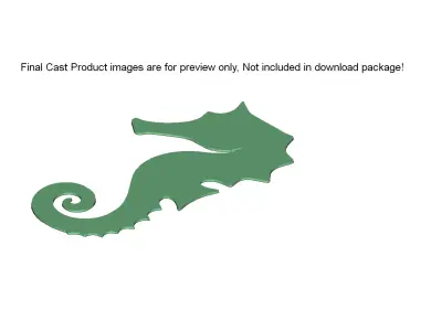 Seahorse Silicone Mold for Resin Casting Wall Art Decor 3D model