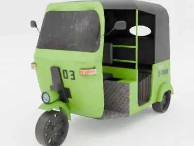 Philippine E Trike Electric Tricycle   3D Model Low-poly 3D model