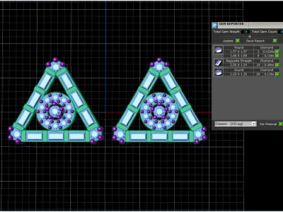 Triangle Earrings  3D print model