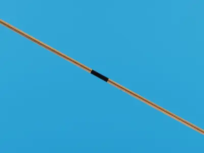 Longbow wooden stick Low-poly 3D model