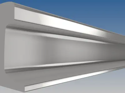 British Standard-EN13674 54E1 rail 3D model
