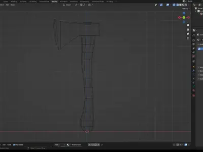 Low poly style Axe  3D model