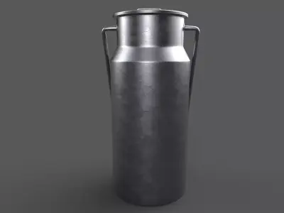 Milk Can Low-poly 3D model