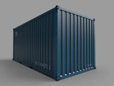 Container shipping Low-poly 3D model from CGTrader