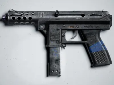 Weapon tec-9 Low-poly 3D model