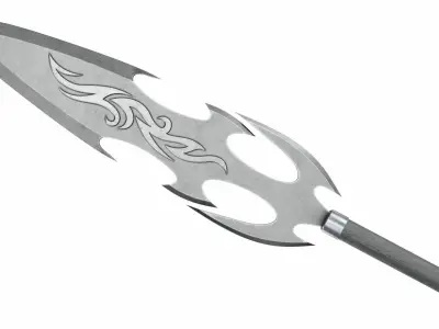 Fantasy spear Low-poly 3D model buy