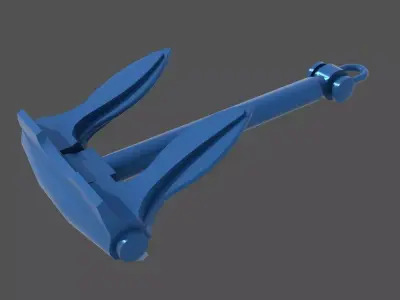 Naval anchor - Commercial license - 1-200 scale 3D print model