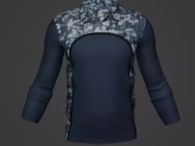 Military Soldier Clothing T-shirt Low-poly 3D model 74