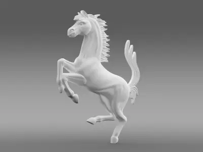 Ferrari horse logo 3D model by Sergey