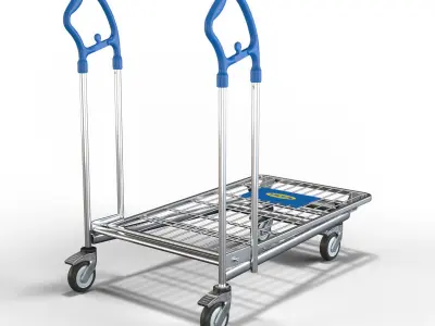 cart shopping Low-poly 3D model