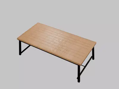 Industrial Coffee Table - Ultra-lightweight game-ready asset Low-poly 3D model