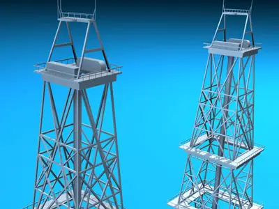 Drilling tower 3D model