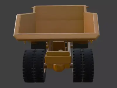 Heavy Duty Dump Truck 3D Model 3D model