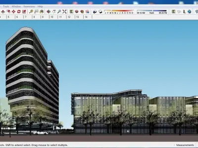 Sketchup Commercial Complex K1 3D model
