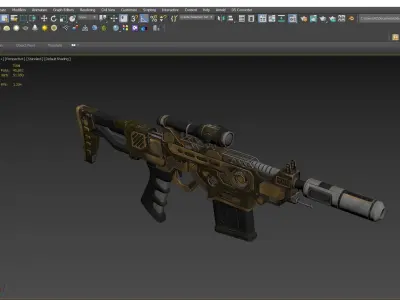 43Assualt-Rifle assault rifle Low-poly 3D model
