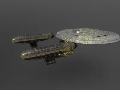 27-spaceship star trek ship 3D model